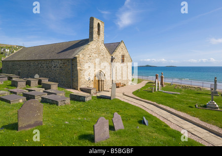 Saint Hywyn's Church et cimetière, péninsule Llyn, Aberdaron, Gwynedd, au nord du Pays de Galles, Pays de Galles, , Europe Banque D'Images