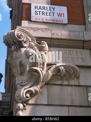 Harley Street Londres Angleterre Royaume-Uni Europe Banque D'Images