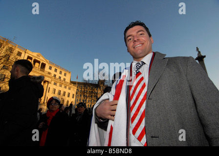 Kosovo indépendant célébration sur Trafalgar Square à Londres 17 208 Banque D'Images