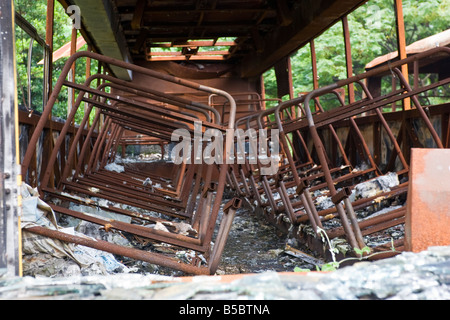 Intérieur d'une grille d'autobus scolaires, Changhua, Taiwan, République de Chine (ROC) Banque D'Images