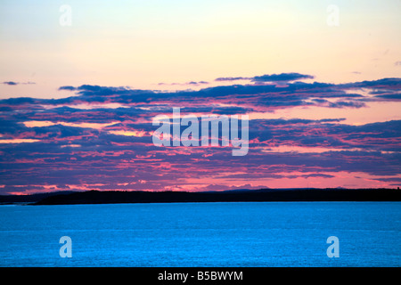 Coucher du soleil à Grand Manan Island est une petite île de la côte du Nouveau-Brunswick sur la côte atlantique du Canada Banque D'Images