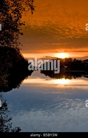 Lumière du soir sur le Loch Insh Kincraig Strathspey Highland Inverness Ecosse Région UK 1079 SCO Banque D'Images