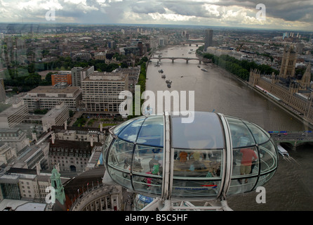 London Eye Londres Southbank Banque D'Images