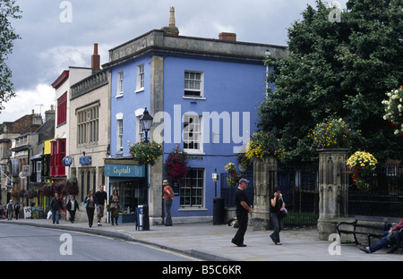 High Street, UK Somerset Glastonbury Banque D'Images