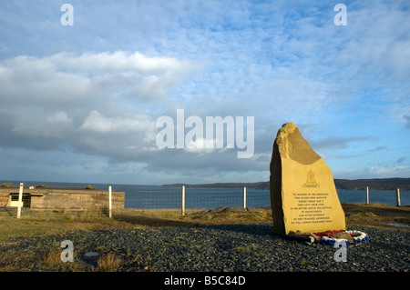 Mémorial aux marins qui ont sacrifié leur vie sur les convois de l'Arctique durant la Seconde Guerre mondiale, Cove, Ecosse Banque D'Images