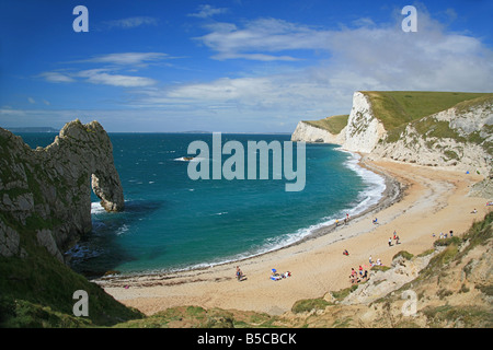 Sentier côtier du sud-ouest à l'ouest de Durdle Door vers Swyre La Tête La tête et bat Dorset England UK Banque D'Images