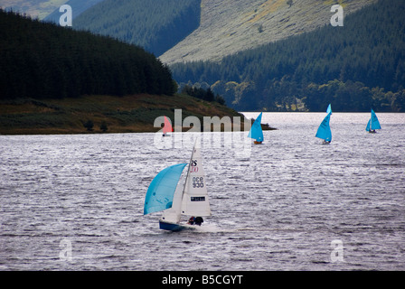 Dériveurs yachts sur St Mary's Loch Scottish Borders UK Banque D'Images