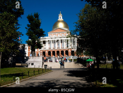 La nouvelle maison, construite en 1795. Massachusetts State House Boston Beacon Hill Massachusetts New England United States of America Banque D'Images