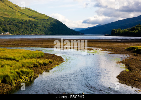 Vue sur le Loch long depuis Arrochar, Écosse Banque D'Images