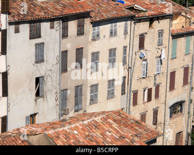 Maisons dans le charmant et pittoresque village de Seillans, Canton de Fayence, Var, France Banque D'Images