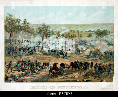 Bataille de Gettysburg en Pennsylvanie Juillet 1863 Banque D'Images