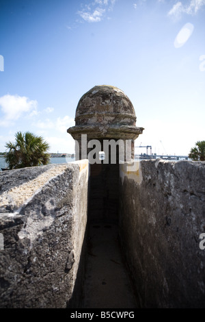 Bastion de San Agustin, Castillo de San Marcos national monument, Saint Augustine, Floride Banque D'Images