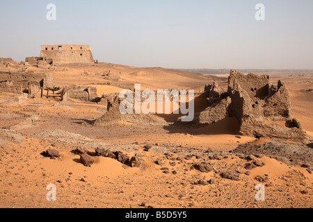 Les ruines de la ville médiévale de vieux Dongola, Soudan, Afrique Banque D'Images