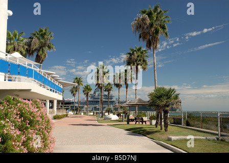 Vue du Texas State Aquarium, Corpus Christi TX USA Banque D'Images