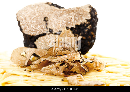 Nouilles au beurre de truffes Banque D'Images