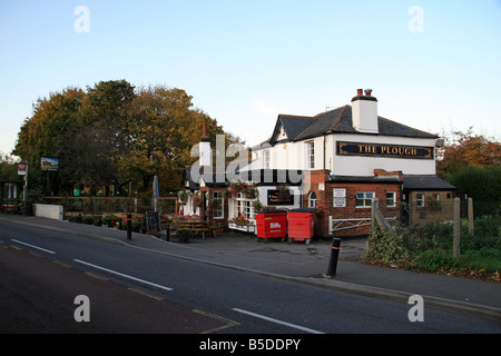 La Charrue sur Sipson Lane, Sipson, menacés de destruction par le projet Heahtrow ce piste. Banque D'Images