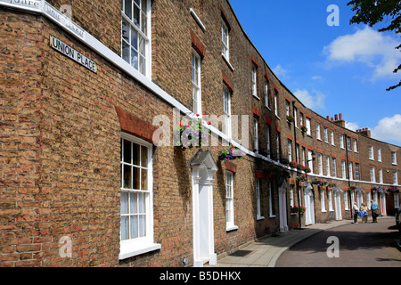 Le croissant de wisbech town architecture Georgienne Cambridgeshire Fenland East Anglia Angleterre UK Banque D'Images