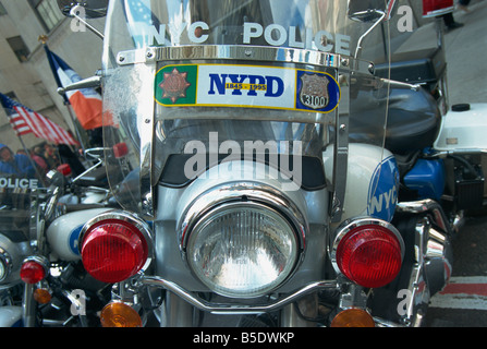 Moto Harley Davidson Police, New York City, New York, USA, Amérique du Nord Banque D'Images