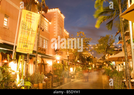 Espanola Way, Miami Beach, Florida, USA, Amérique du Nord Banque D'Images