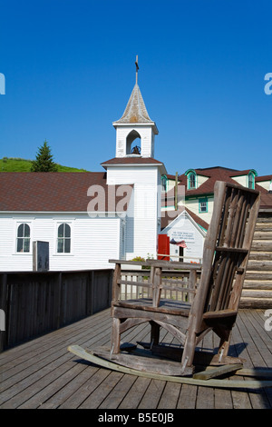 Dans l'église de Pioneer Village frontalier, Jamestown, Dakota du Nord, USA, Amérique du Nord Banque D'Images