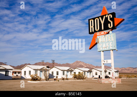Roy's Cafe, motel et garage, Route 66, Amboy, CALIFORNIE, ÉTATS UNIS, Amérique du Nord Banque D'Images