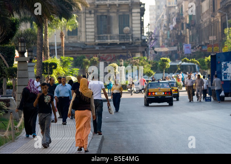 Scène de rue à Alexandrie, Egypte Banque D'Images