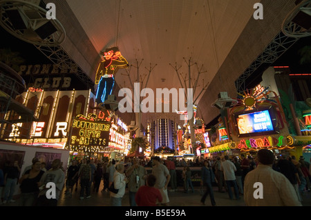 Fremont Street, la partie la plus ancienne de Las Vegas, Nevada, USA, Amérique du Nord Banque D'Images