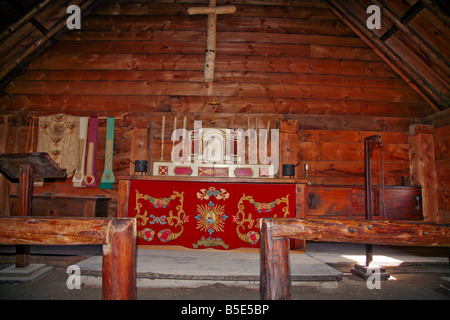 Église Saint-Joseph à l'authentique village indien Huron Midland Ontario Canada Banque D'Images