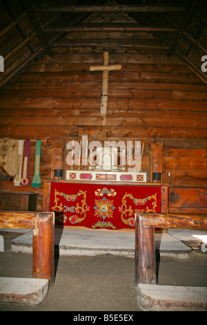 Église Saint-Joseph à l'authentique village indien Huron Midland Ontario Canada Banque D'Images