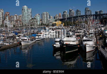 False Creek Marina près de Granville Island Vancouver British Columbia Canada Banque D'Images