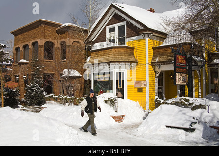 Le centre-ville de Breckenridge, Rocky Mountains, Colorado, USA, Amérique du Nord Banque D'Images