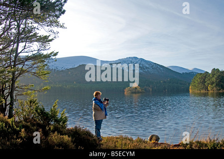 Loch an Eilein Rothiemurchus Strathspey Highland Inverness Ecosse Région 1089 SCO Banque D'Images