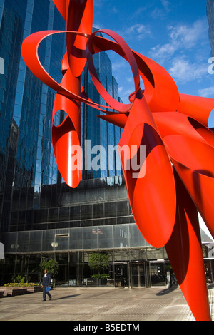 Sculpture par Alexander Liberman, Leadership Square, Oklahoma City, Oklahoma, USA, Amérique du Nord Banque D'Images