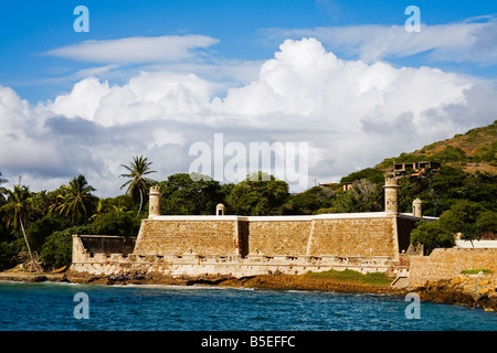 San Carlos de Borromeo Château, Ville de Pampatar, Isla Margarita, Nueva Esparta État, Venezuela, Amérique du Sud Banque D'Images