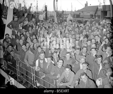 British Expeditionary Forces retour de Dunkerque. Juin 1940.&# 13 ;&# 10;W318F. Banque D'Images