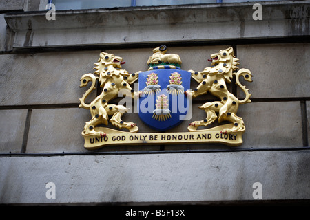 Devise et armoiries de la Worshipful Company of London tabliers Banque D'Images