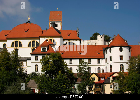 Basilique St Mang et ancien monastère de Fussen Allemagne Bavière Allgaeu Banque D'Images