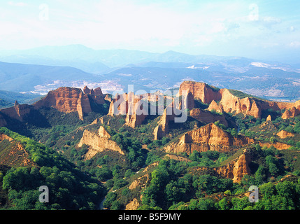 Las Médulas Réserve Naturelle. Leon province. Castille Leon. Espagne Banque D'Images