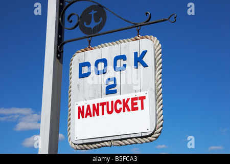 Pour signer à Nantucket Ferry Cape Cod Hyannis Massachusetts USA Banque D'Images
