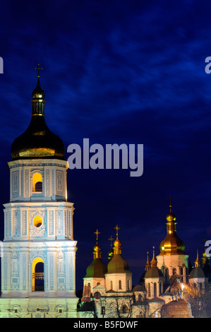 Vue de l'église St Sofia complexe dans le centre de Kiev, Ukraine Banque D'Images