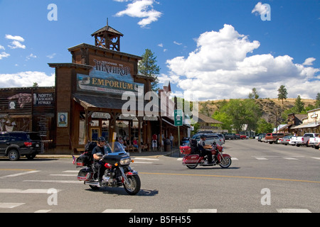 La petite ville de Winthrop Washington Banque D'Images