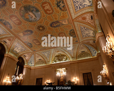 Hall principal de l'hôtel Palmer House Hilton Hotel. La boucle. Chicago, Illinois. USA Banque D'Images