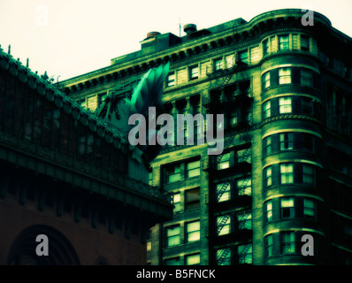 Harold Washington Library Center et Old Colony Building. La boucle. Chicago. L'Illinois. USA Banque D'Images