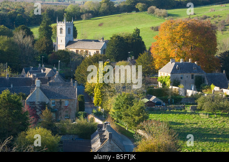 Naunton en automne les Cotswolds Gloucestershire England UK Banque D'Images