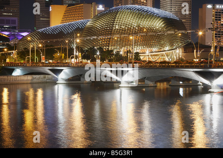 Esplanade Theatres On The Bay à Singapour Banque D'Images