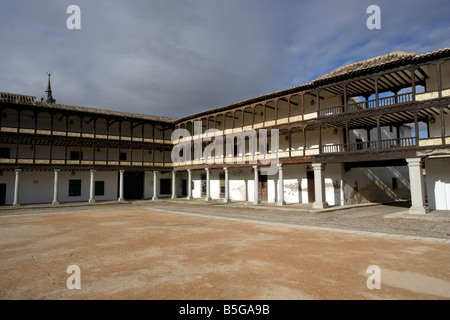 Place principale de Tembleque, Tolède, Espagne Banque D'Images