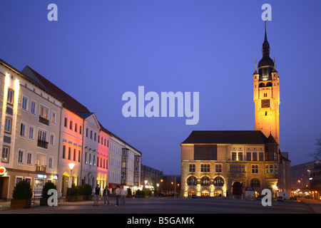 Place du marché et l'hôtel de ville à Dessau, Allemagne Banque D'Images