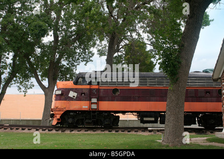 Locomotive électrique diesel précoce sur l'affichage dans Beadle Park Banque D'Images