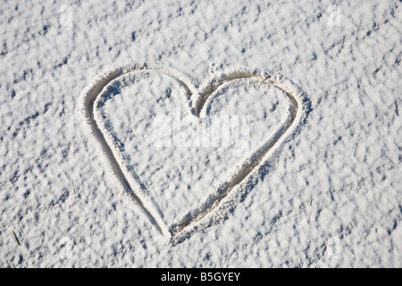 Heartshape - White Sands National Monument à New Mexico, USA Banque D'Images