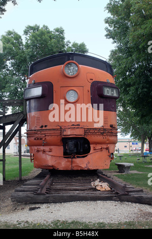 Diesel locomotive de chemin de fer précoce sur l'affichage dans Beadle Park Banque D'Images